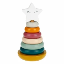 Pyramide à empiler bois Stella Multicolore