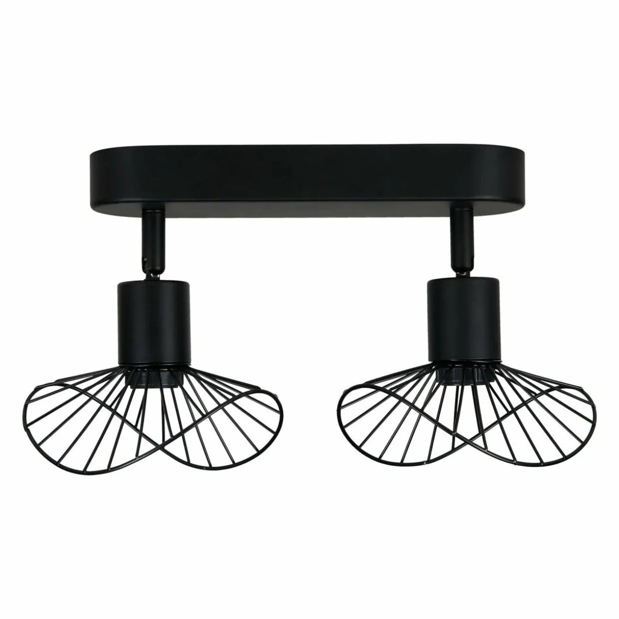 Rampe de spot 2 abat-jours (L24 cm) Capeline Noir