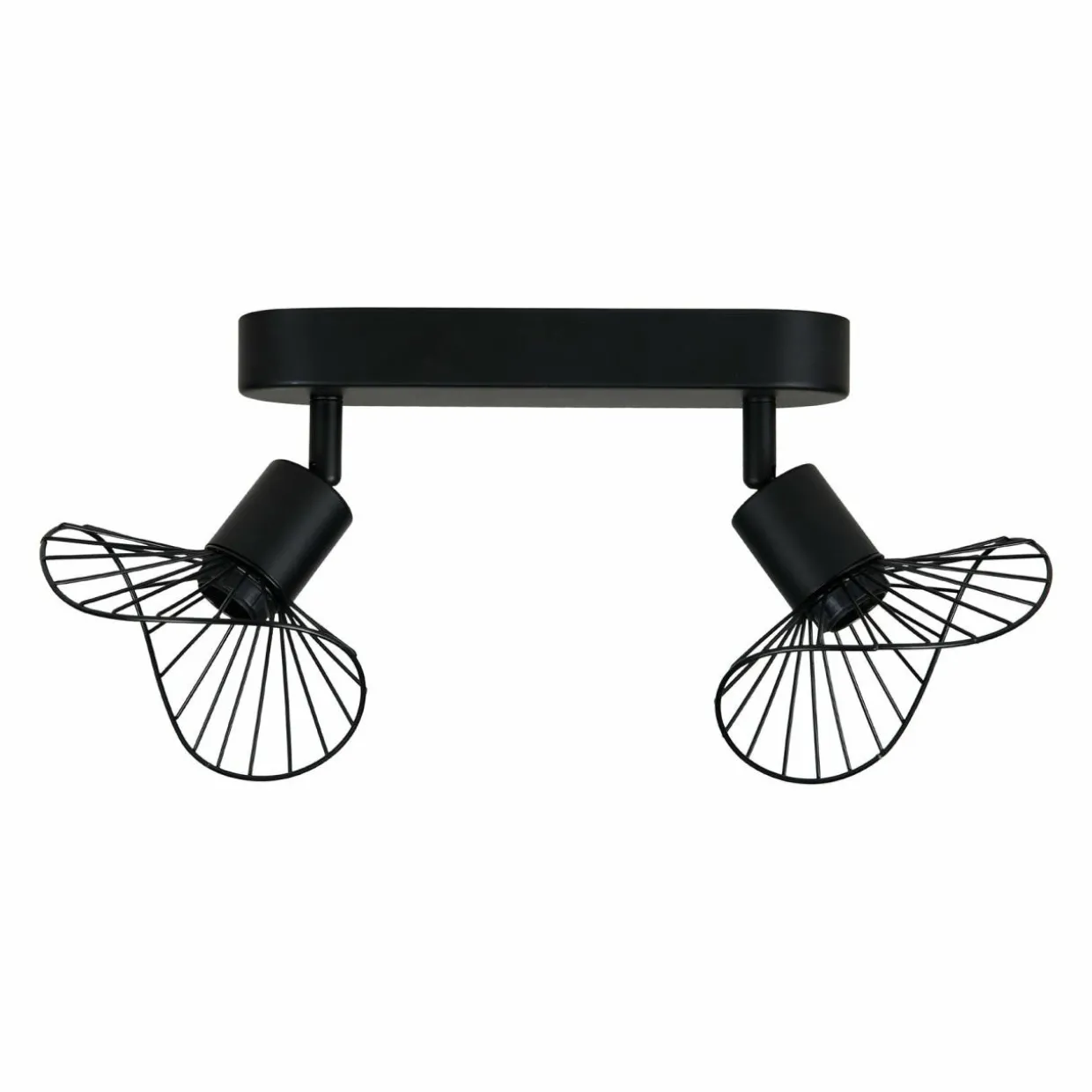 Rampe de spot 2 abat-jours (L24 cm) Capeline Noir