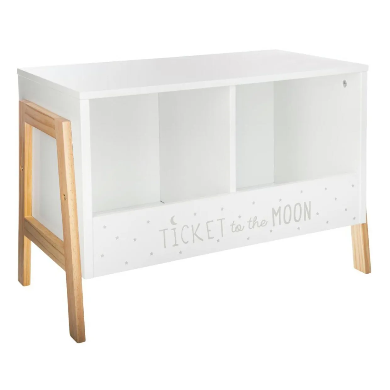 Rangement enfant casier double (H40 cm) Ecriture Blanc