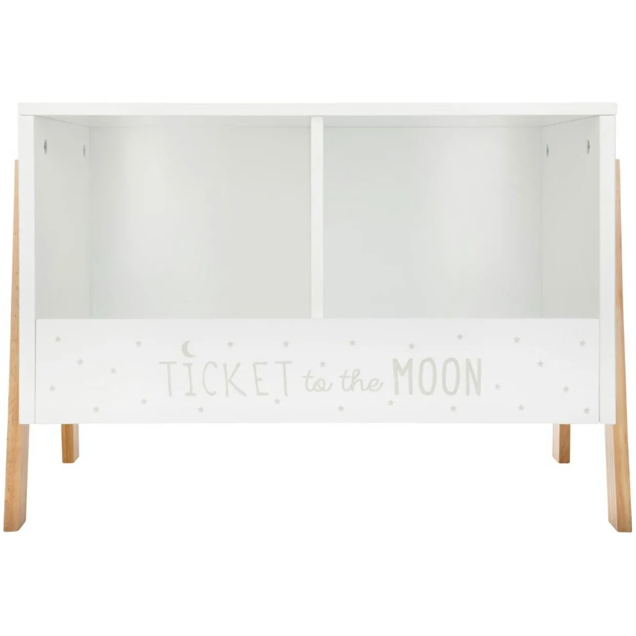 Rangement enfant casier double (H40 cm) Ecriture Blanc