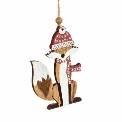 Renard de Noël à suspendre (H7 cm) Vulcan Naturel