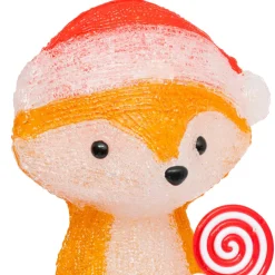 Renard lumineux solaire 30 LED (H30 cm) Edgar Marron