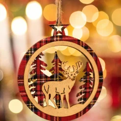 Renne à suspendre (H9 cm) Dans la forêt Rouge