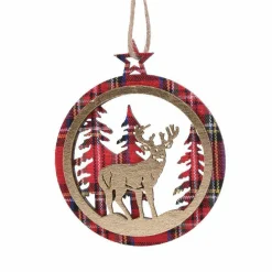 Renne à suspendre (H9 cm) Dans la forêt Rouge