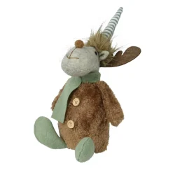 Renne de Noël déco (H31 cm) Billie Menthe blanche