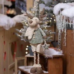Renne de Noël debout (H82 cm) Monsieur Chic Beige