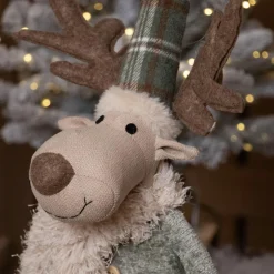 Renne de Noël debout (H82 cm) Monsieur Chic Beige