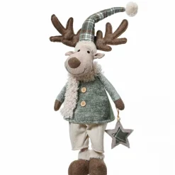 Renne de Noël debout (H82 cm) Monsieur Chic Beige