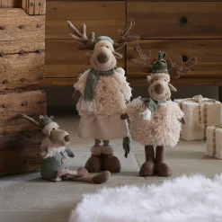 Renne de Noël debout (H82 cm) Madame Chic Beige