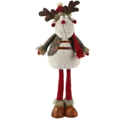 Renne debout (H70 cm) Duncan écharpe Rouge