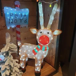 Renne lumineux 120 LED (H85 cm) Lewis Blanc froid