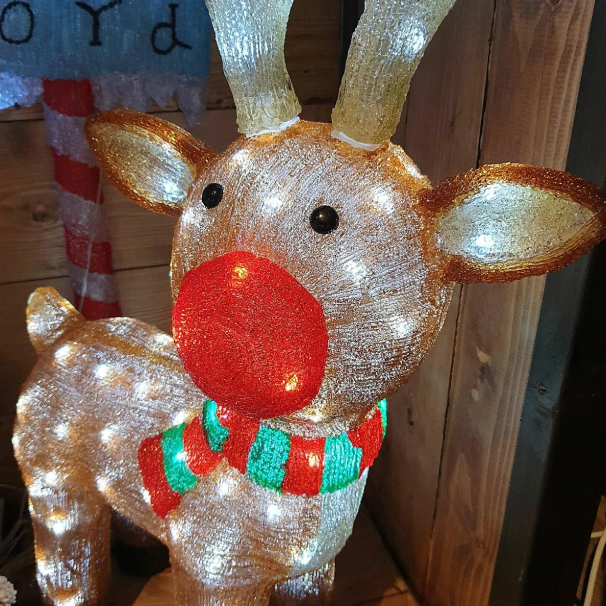 Renne lumineux 120 LED (H85 cm) Lewis Blanc froid