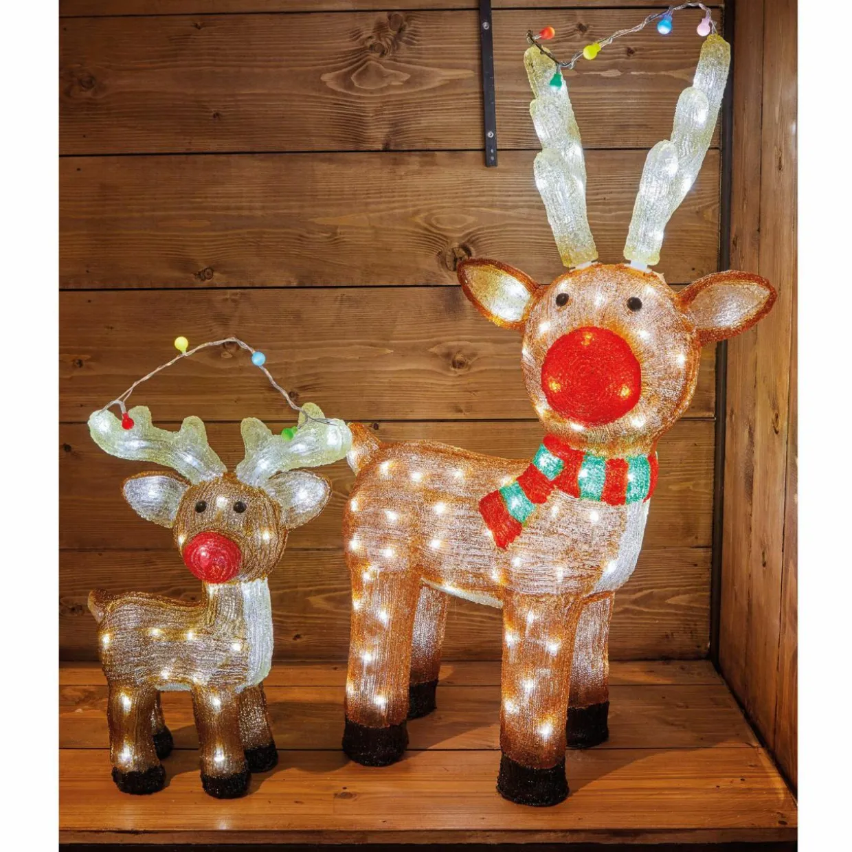 Renne lumineux 120 LED (H85 cm) Lewis Blanc froid