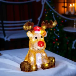 Renne lumineux 40 LED (H30 cm) Vito Blanc froid