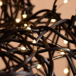 Renne lumineux 360 Micro LED (H124 cm) Glenn résine tressée Brun Blanc chaud