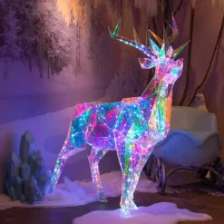 Renne lumineux 145 Micro LED (H105 cm) Ice Blanc Froid