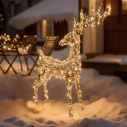 Renne lumineux 960 Micro LED (H130 cm) Fuzzle effet flash Blanc chaud