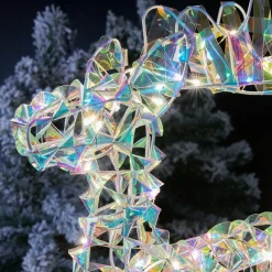 Renne lumineux à piles 50 LED (H50 cm) Ice Blanc froid