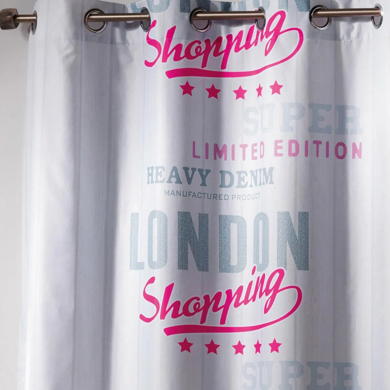 Rideau (140 x H240 cm) Girly London Blanc