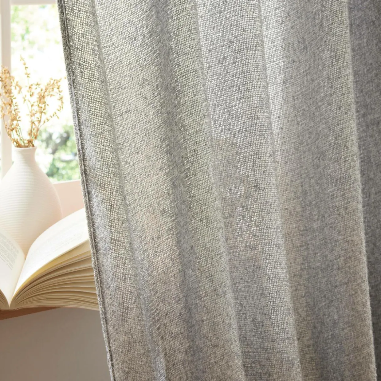 Rideau ajustable (140 x max 300 cm) Nils Gris