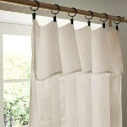 Rideau ajustable bouclette (140 x 300 cm) Eliott Beige