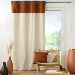 Rideau bouclette (140 x 240 cm) Ava Camel