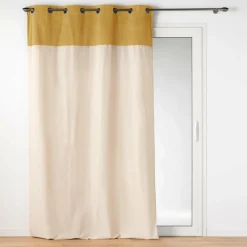 Rideau bouclette (140 x 240 cm) Ava Jaune ocre