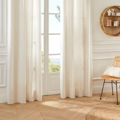 Rideau bouclette (140 x 260 cm) Jaiko Blanc