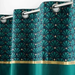 Rideau coton (140 x 240 cm) Artchic Bleu canard