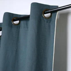 Rideau coton (140 x 260 cm) Helios Bleu
