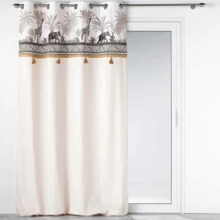 Rideau coton (140 x 240 cm) Kenya lodge Ecru