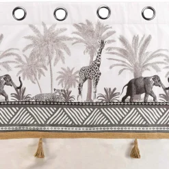 Rideau coton (140 x 240 cm) Kenya lodge Ecru