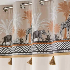 Rideau coton (140 x 240 cm) Kenya lodge Taupe