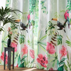 Rideau coton (140 x 260 cm) Louisiane Vert