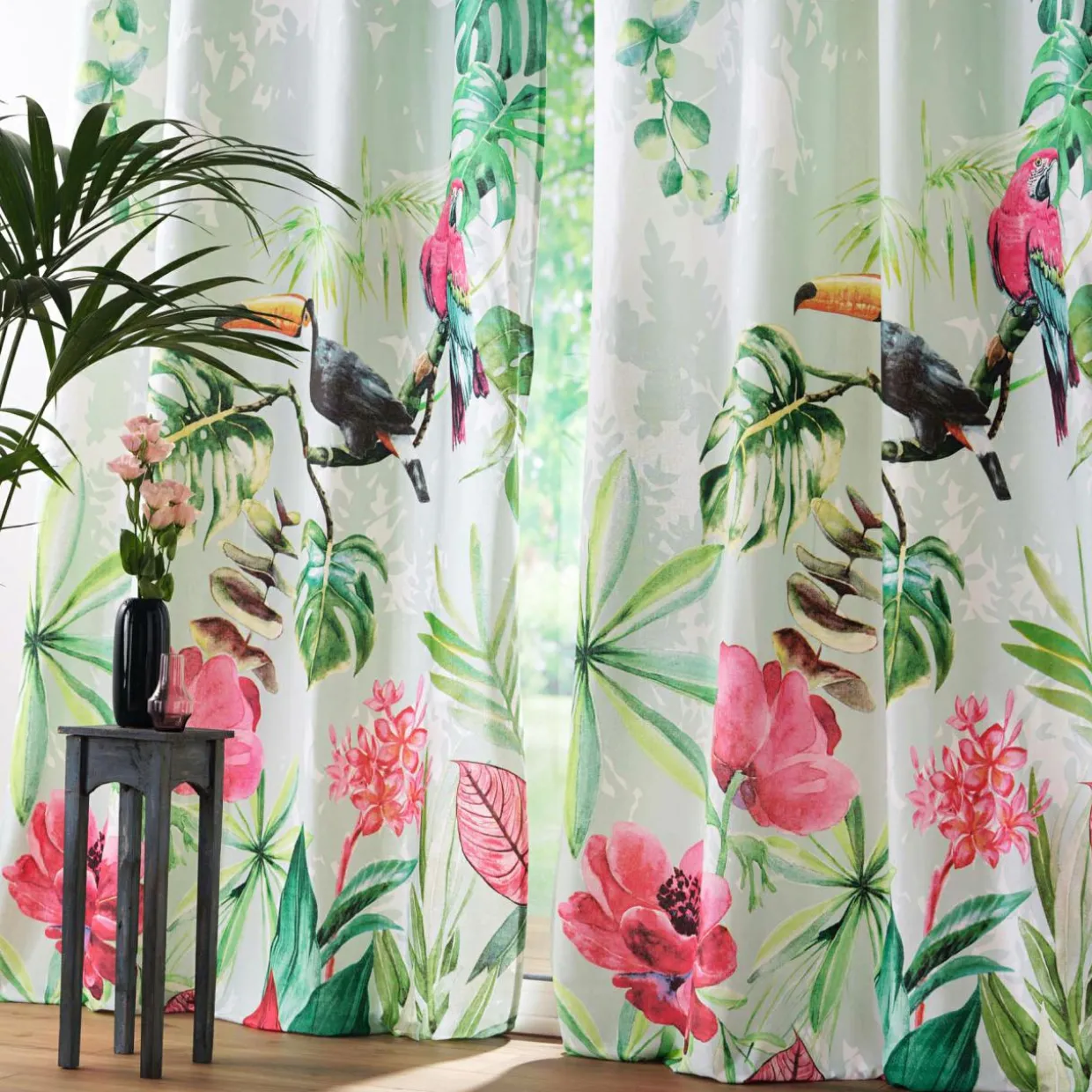 Rideau coton (140 x 260 cm) Louisiane Vert