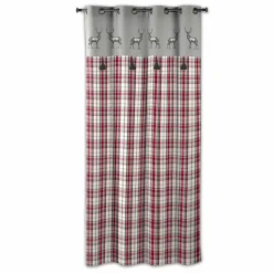 Rideau coton (140 x 240 cm) Megeve Rouge