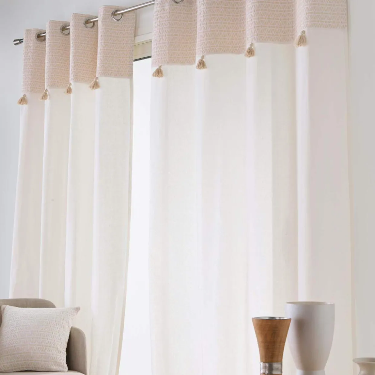 Rideau coton (140 x 240 cm) Milano Beige