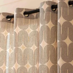 Rideau coton (140 x 280 cm) Ondine Noir