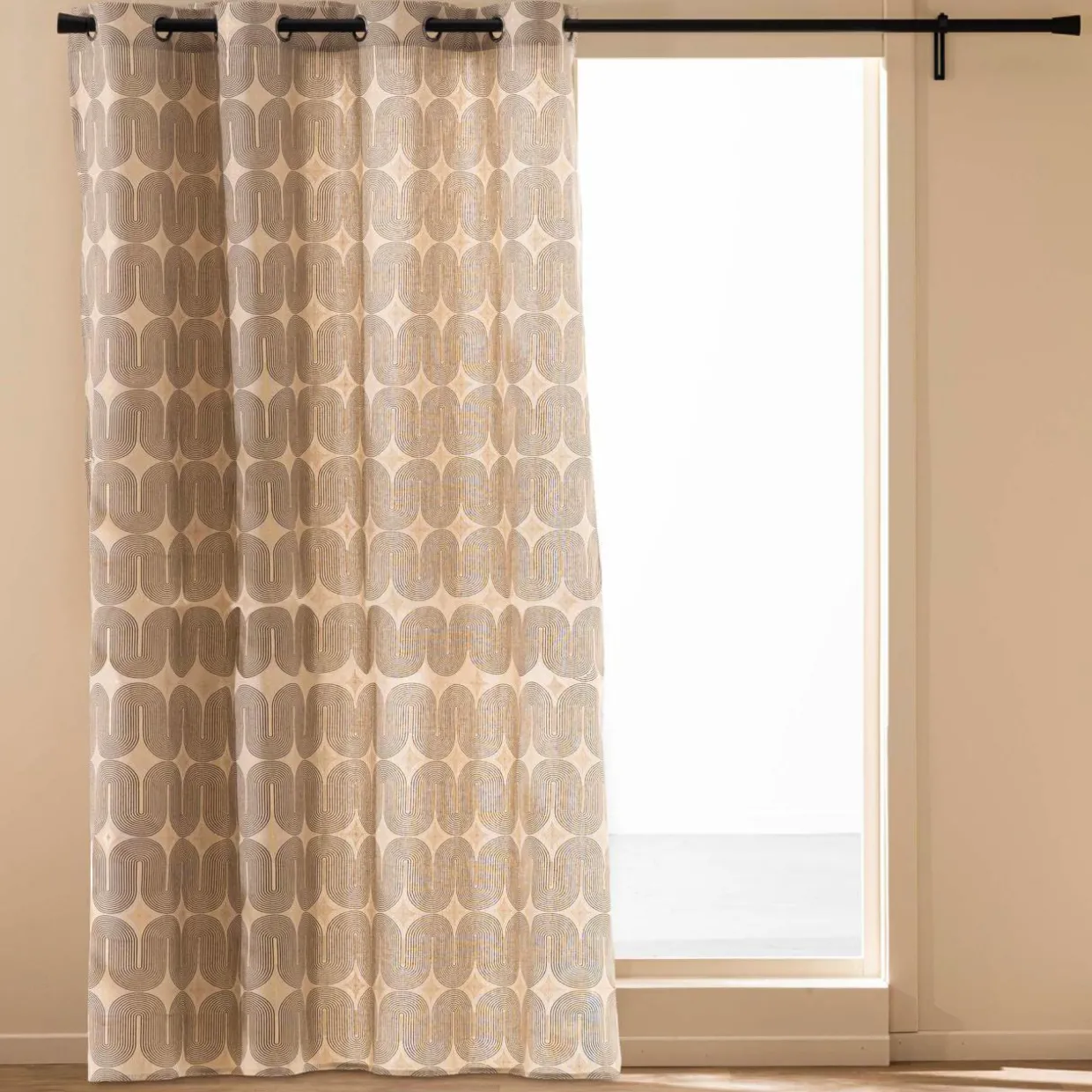 Rideau coton (140 x 240 cm) Ondine Noir