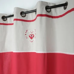 Rideau coton (140 X 260 cm) Pauline Rouge