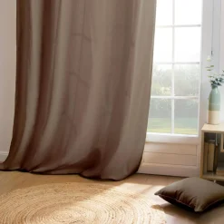 Rideau coton (140 x 260 cm) Pixel Taupe