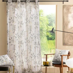 Rideau coton (140 x 280 cm) Roseris Gris