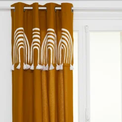 Rideau coton (140 x 260 cm) Soleya Jaune moutarde