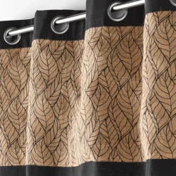 Rideau coton et jute (140 x 240 cm) Nama Noir