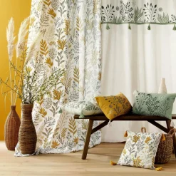 Rideau coton recyclé (140 x 240 cm) Suzanne Vert