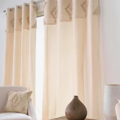 Rideau coton tufté (140 x 240 cm) Kamary Beige