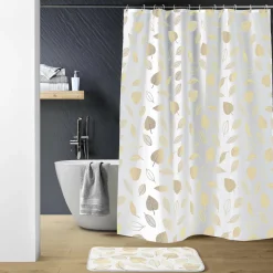 Rideau de douche à anneaux (180 x 200 cm) Joya Blanc