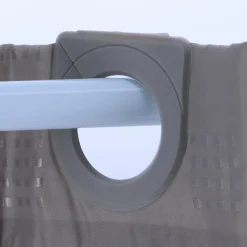 Rideau de douche avec œillets integrés (180 x 200 cm) Carrés Gris