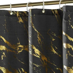 Rideau de douche effet marbre (180 x 200 cm) Aquamarbre Noir